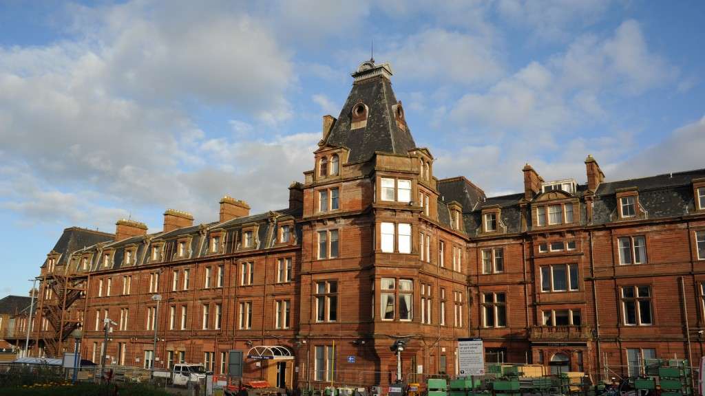 The station hotel in 2018 with its magnificent chateaux-like tower [Credit - Nigel Hackett]