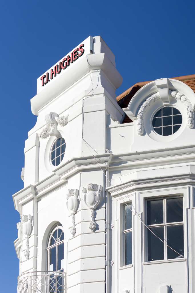 TJ Hughes in Eastbourne, under threat of demolition (Credit: Philip Bird via Alamy)										