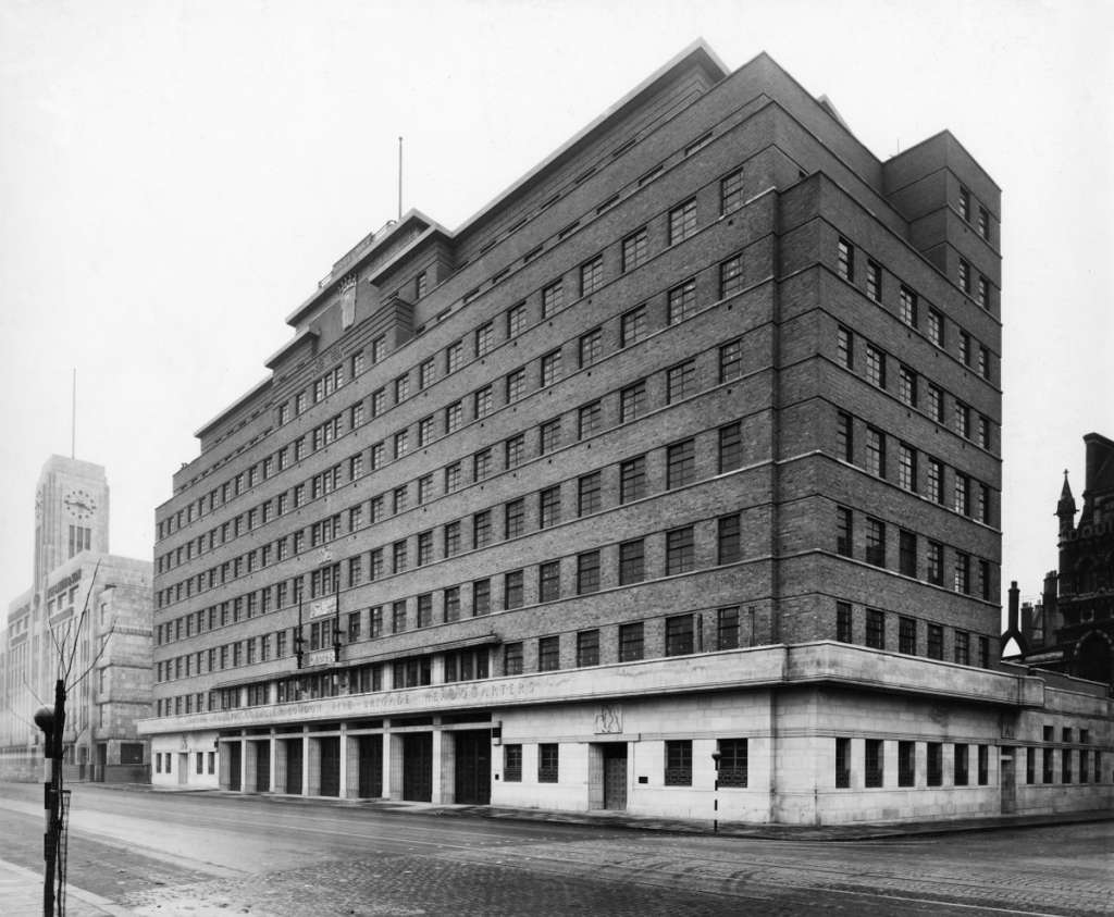 The grade II listed former London Fire Brigade Headquarters in 1950 (Historic England)