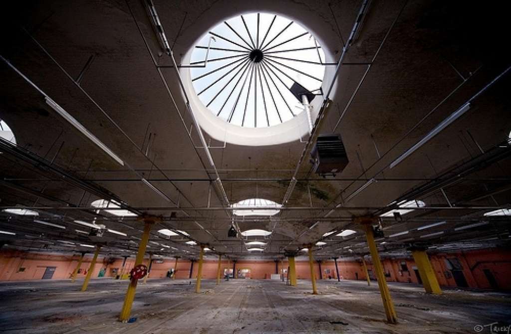 The remarkable two-acre weaving shed which is the size of a football pitch (Credit: M Binney)